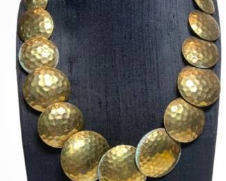 Vintage Hammered Brass Jewelry