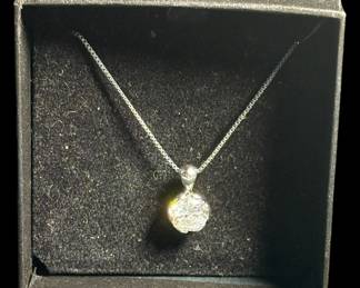 18in Sterling Chain and CZ Pendant