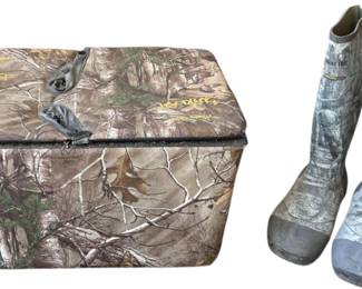 Trophy Cooler and Rubber Boots