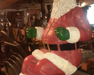 LG0002 Santa Skying Life Size Statue