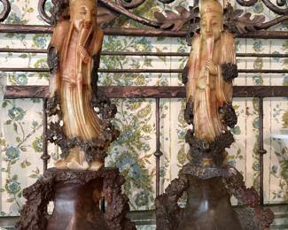 Antique Chinese hand carved soapstone