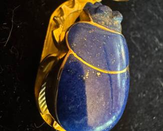 18K Gold Egyptian Scarab Pendant
