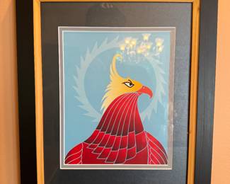 Framed Lithograph "Eastern Imperial Eagle" by Divya Thakur / COA Included