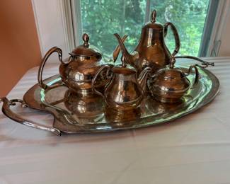 Sterling Silver Perlita 6 Piece Tea Service