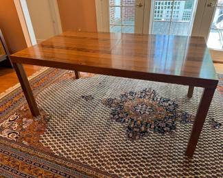 Dyrlund Danish MCM Rosewood Rectangular Dining Table (39"W x 65"L x 28"H with 1 Leaf 23-1/2"L)