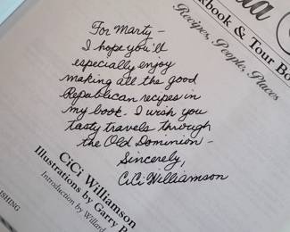 "The Best of Virginia Farms Cookbook & Tour Book" Autographed by Cici Williamson
