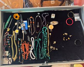 Large Collection of Gold, Sterling Silver & Costume Jewelry
