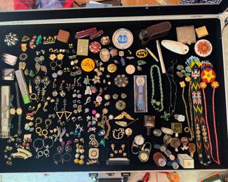 Large Collection of Gold, Sterling Silver & Costume Jewelry