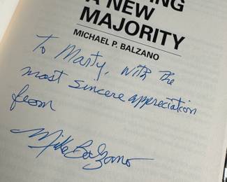"Building A New Majority" Autographed by Michael P. Balzano
