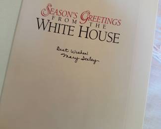 "Season's Greetings from the White House" Autographed by Mary Evans Seeley
