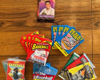 Collection of Unopened Baseball, Desert Storm & Elvis Trading Cards