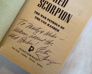 "Red Scorpion The War Patrols of the USS Rasher" Autographed by Peter Sasgen