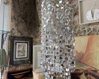 Vintage Chandeliers, unique beach themed wall art.