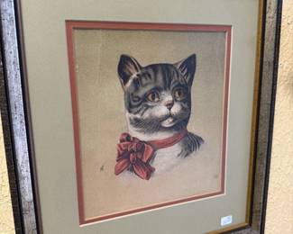 Vintage cat portrait.