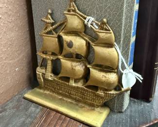 Clipper ship bookends.