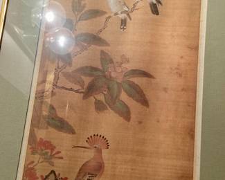 Asian framed Bird print