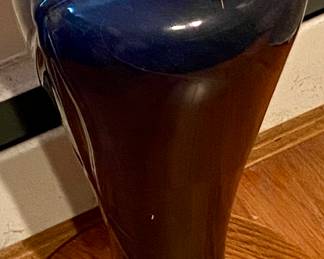 Vintage Art Deco Haeger Royal Blue Tall Vase