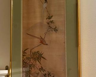 Asian framed Bird print