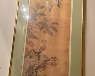 Asian framed Bird print