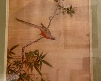 Asian framed Bird print