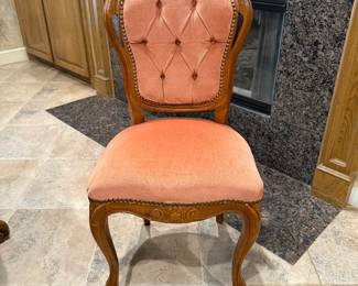 Set of 6 American Rococo Rose Carved Chairs