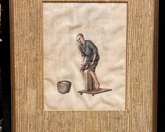 Vintage Pith Painting 