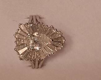Gorgeous 14K and Diamonds ring. One of the nicest we have had the pleasure of selling. Center Diamond is 1.5ct ! MUST SEE !
