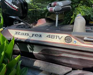 Ranger 481v Fishing Boat
2020 Mercury Model 115ELPT 4S Engine
Minn Kota Ultrex Trolling Motor 
Ranger Trailer
Various Fishing Equipment

