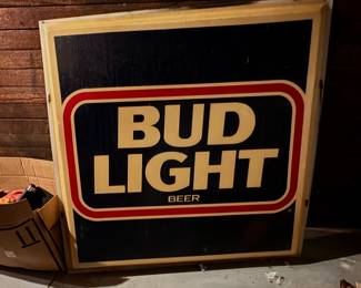 Large Bud Light Fiberglass Sign