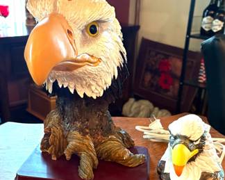 American Eagle Statue and small lamp