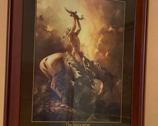 Framed Print—The Invocation" by Buck McCain, an American painter and sculptor born in 1943.