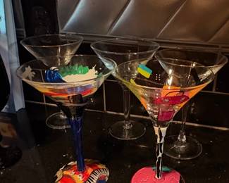 Colorful Martini Glasses