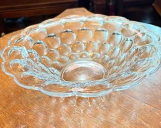 Vintage Sweden Crystal Raspberry Bowl