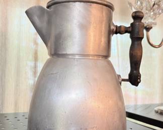 vintage Wear-Ever aluminum coffee or tea pot, likely manufactured in the USA between 1902 and 1960.