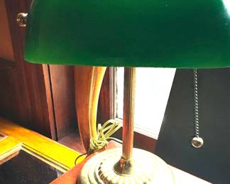 Brass Bankers Lamp