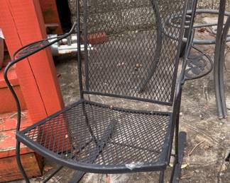 Mid-Century wrought Iron Rocking chair