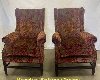 Barclay Butera Chairs Upholstered in Ralph Lauren Fabric