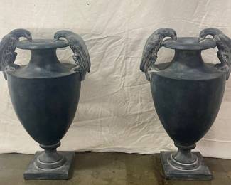 Pair of Raven Urns