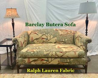 Barclay Butera Sofa Upholstered in Ralph Lauren Fabric