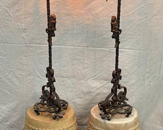 Pair of Iron Fireside Lanterns