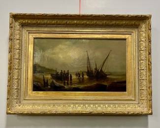 Boat in Port Painting