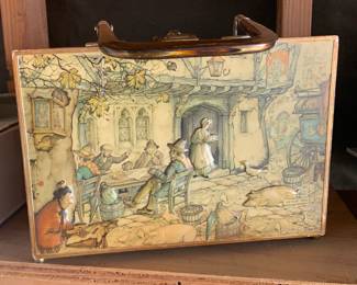 Vintage Anton Pieck 3D Top Wooden Carrying Case