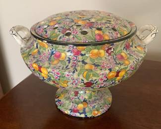Crown Ducal Ware Marigold Chintz Flower Frog from 1925