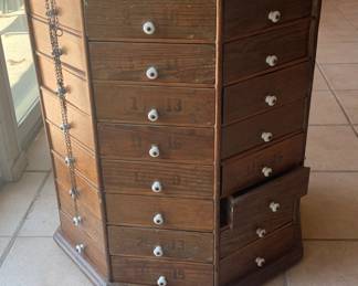 Country Store Screw & Bolt Octagonal Cabinet