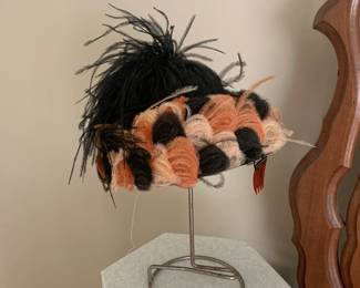 Vintage Ladies Hat with Ostrich Feathers