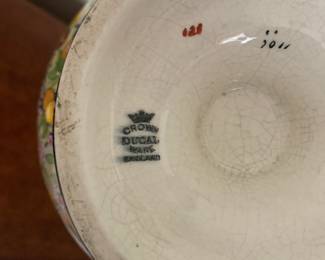 Crown Ducal Ware Marigold Chintz Flower Frog Backstamp