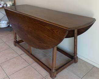 Solid Oak Gate Leg Dining Table