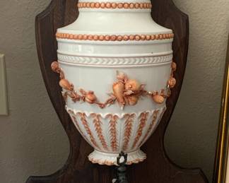 Antique French Ceramic Lavabo Wall Fountain