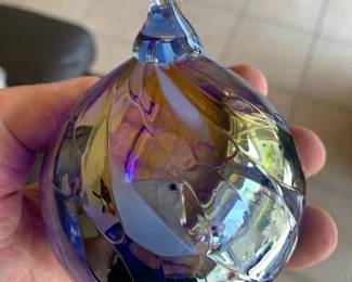 Helwig Art Glass Studio Hanging Christmas Ornament Light Catcher