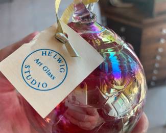 Helwig Art Glass Studio Hanging Christmas Ornament Light Catcher